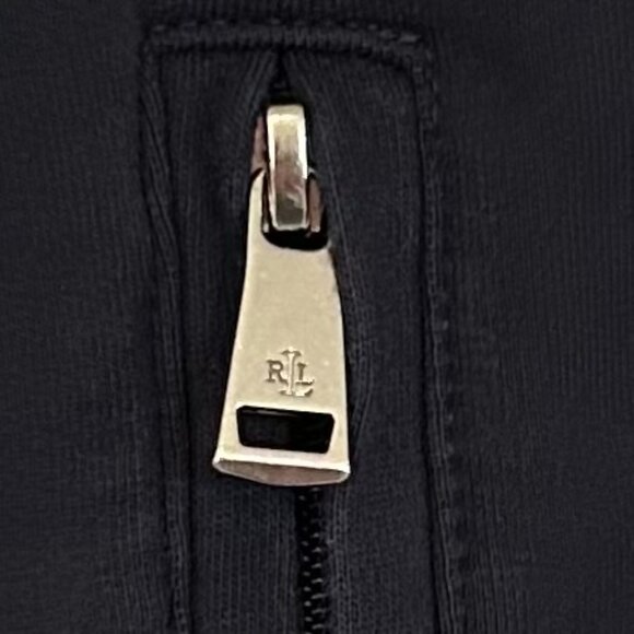 Lauren Ralph Lauren Zip-Up Jacket Navy Performance Activewear M - Picture 6 of 9